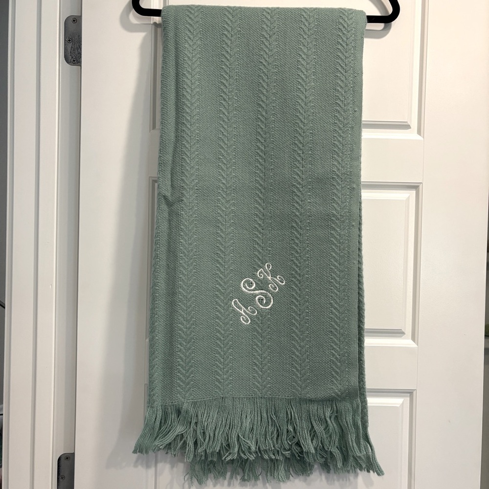 Faribault Woolen Mill Wool Blend Throw Blanket Monogrammed AKS‎ Nursery Accent